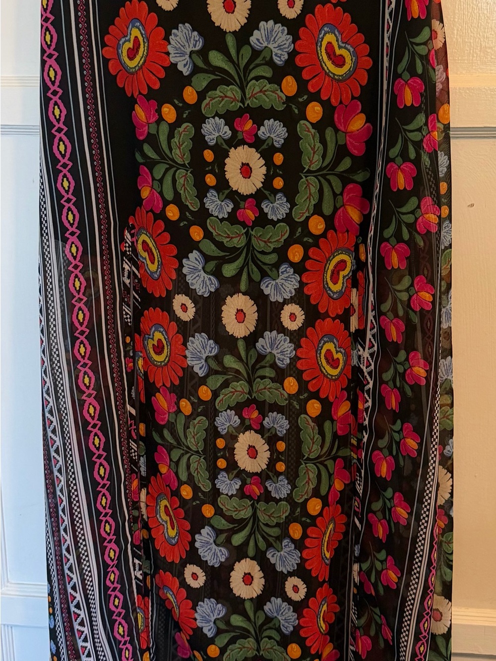 Show Me Your MuMu Black Floral Maxi Skirt with Multicolor Print - Picture 2 of 6